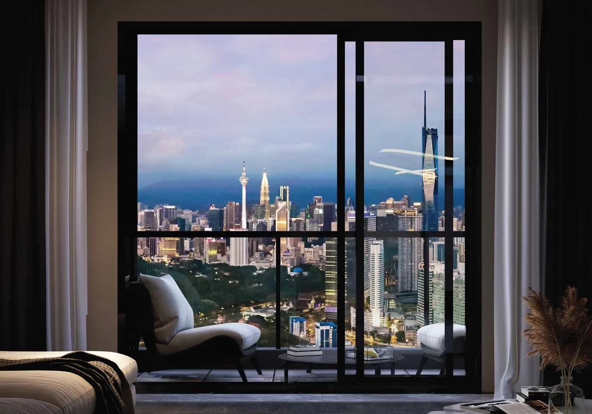 Bangsar Hill Park 夜裡的吉隆坡天際線(Artist's Impression)