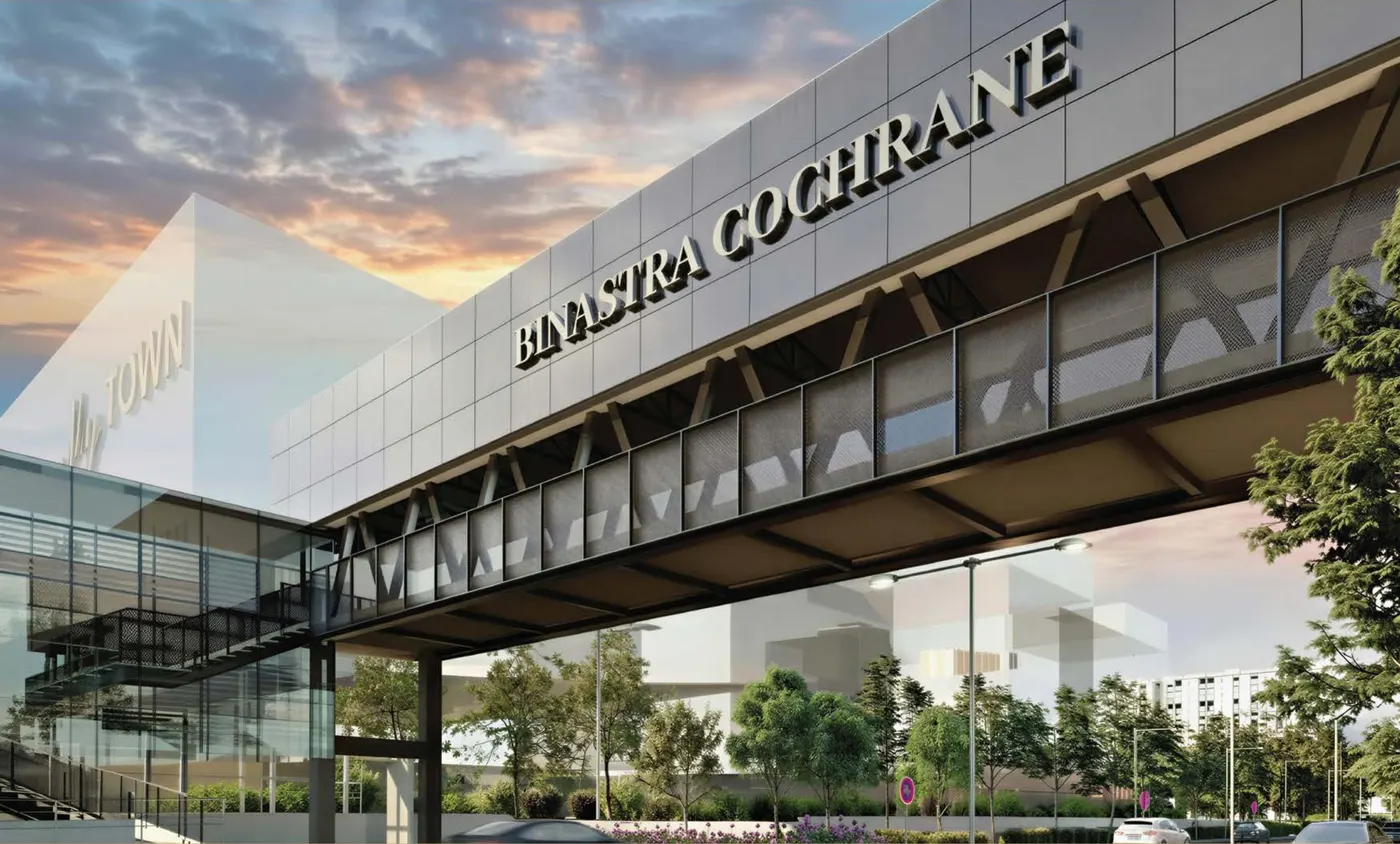 Binastra Cochrane 連通 MyTown 購物中心的空橋示意圖（Artist's Impression）